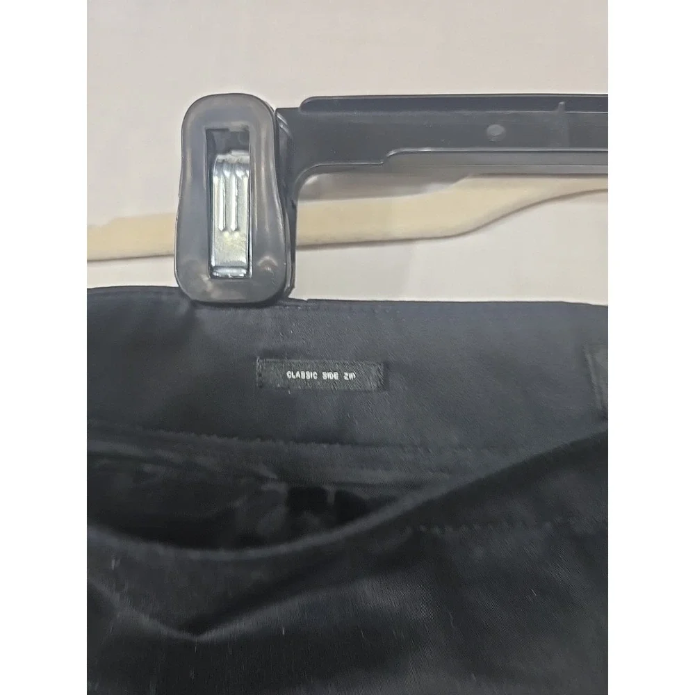 Talbots‎ Pants Women's 10P Black Straight Leg Classic Side Zip Cropped Stretch